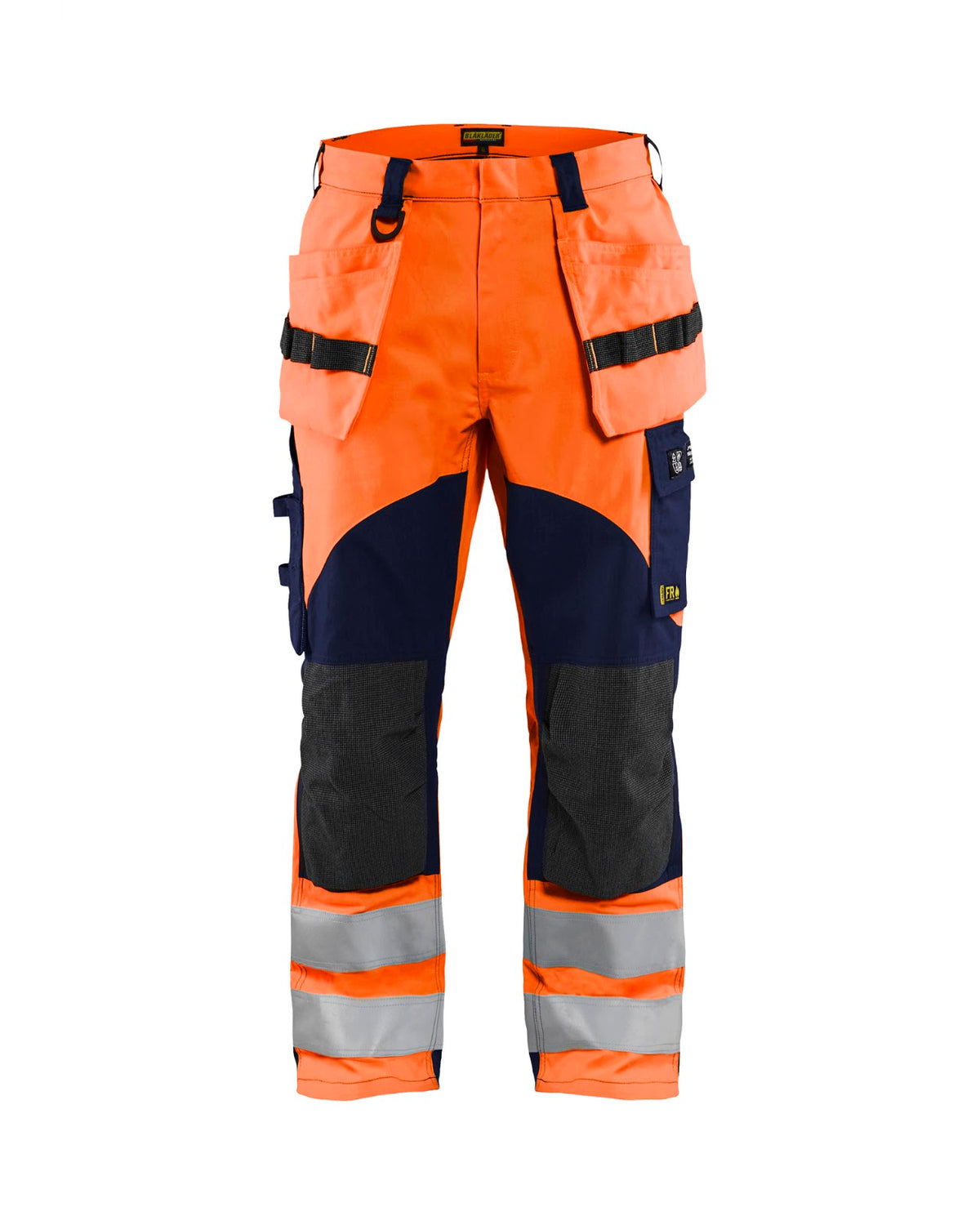 1589 Multinorm werkbroek inherent met gereedschapszakken - High Vis Oranje/Marineblauw