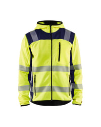4923 Gebreid vest met capuchon High Vis - High Vis Geel/Marineblauw