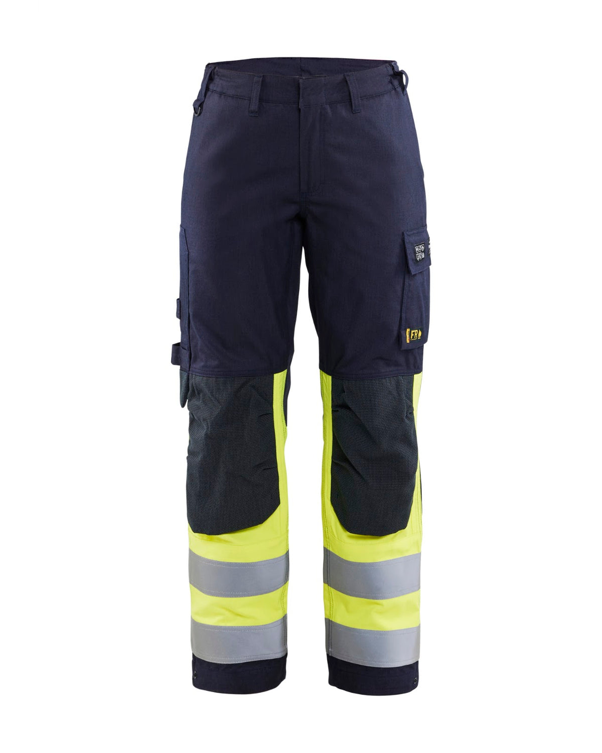 7188 Dames Multinorm werkbroek Inherent - Marine/High Vis Geel