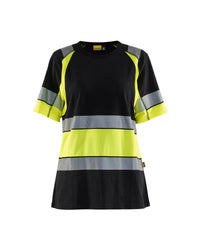 3410 Dames T-Shirt High Vis - Zwart/High Vis Geel