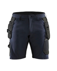 1520 Short 4-weg stretch met gereedschapszakken - Donker marineblauw/Zwart