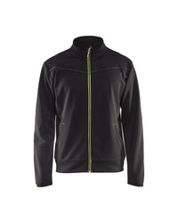 3362 Sweatshirt met rits - Zwart/High Vis Geel