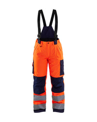 7885 Dames High Vis winterwerkbroek - High Vis Oranje/Marineblauw