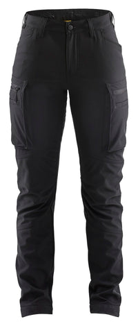 7177 Dames Service werkbroek softshell - Zwart