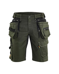 1992 Short denim stretch X1900 - Donker herfstgroen/Zwart