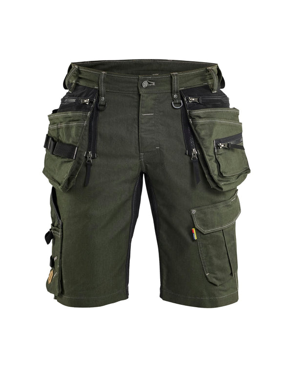1992 Short denim stretch X1900 - Donker herfstgroen/Zwart