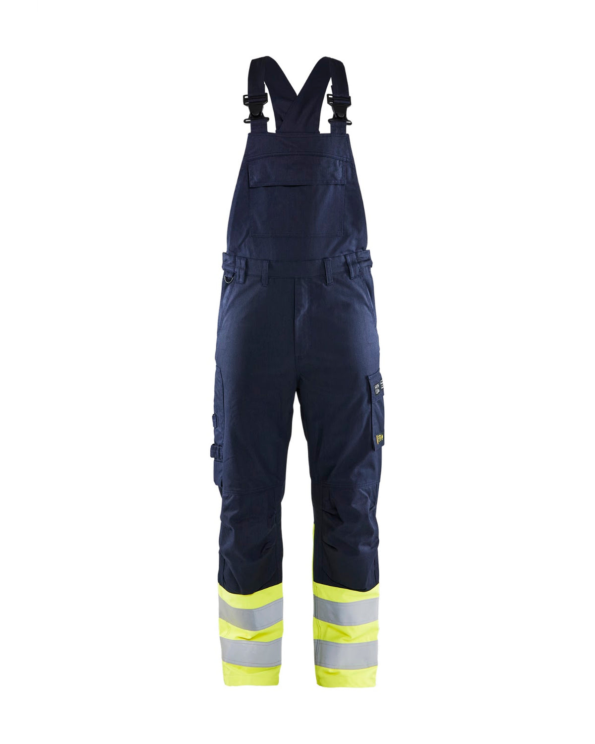 2605 Bretelbroek Inherent Steel - Marine/High Vis Geel