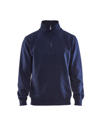 3365 Sweatshirt Jersey met halve rits - Marineblauw