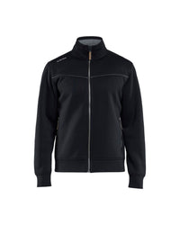 4739 Sweatshirt met rits Sherpa-gevoerd - Zwart