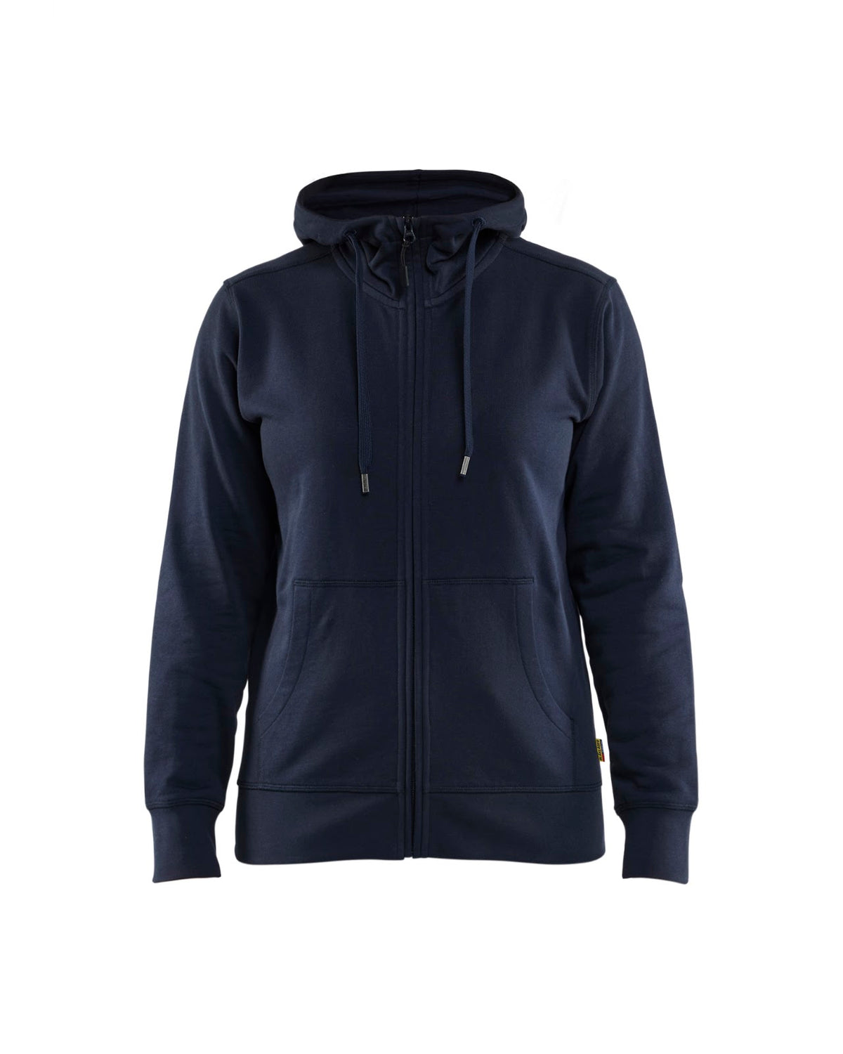 3395 Dames hooded sweatshirt met rits katoen - Donker marineblauw