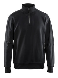 3369 Sweatshirt met halve rits - Zwart