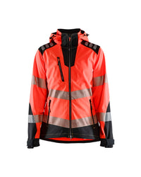 4791 Dames Softshell jack High Vis - High Vis Rood/Zwart