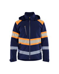 4489 Lichtgewicht softshell jack gevoerd high vis - Marineblauw/Oranje