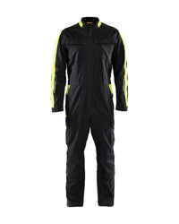 6144 Industrie overall stretch - Zwart/High Vis Geel