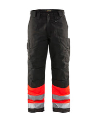 1862 High Vis winterwerkbroek - High Vis Rood/Zwart