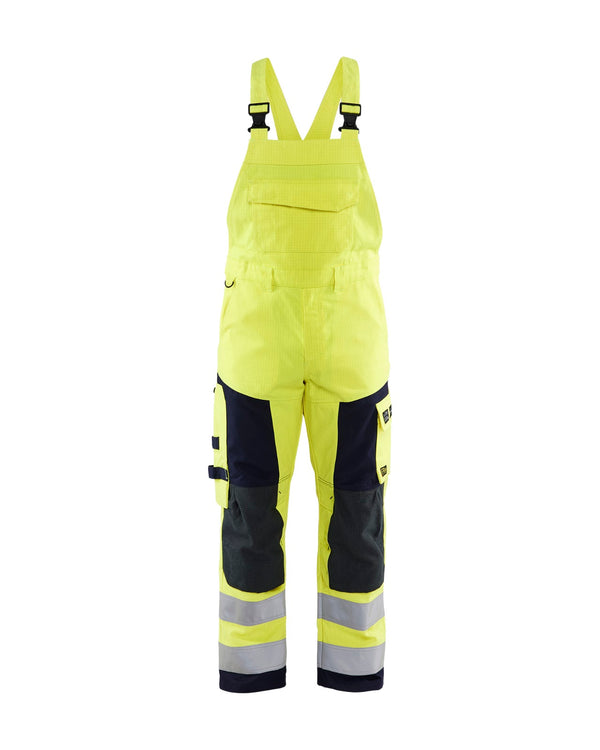 2608 Multinorm bretelbroek - High Vis Geel/Marineblauw