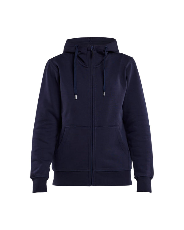 3395 Dames hooded sweatshirt met rits - Marineblauw