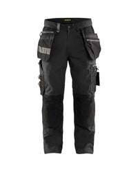 1590 Werkbroek met stretch en gereedschapszakken - Donkergrijs/Zwart