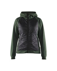 3464 Dames hybride sweater - Herfstgroen/Zwart