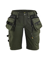 7992 Dames Short denim stretch X1900 - Donker herfstgroen/Zwart