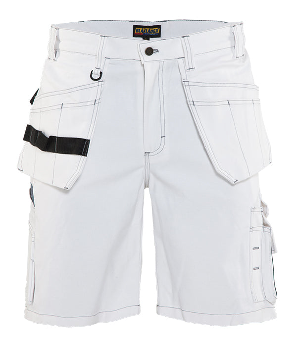 1536 Schildersshort met gereedschapszakken - Wit