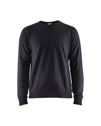 3590 Gebreide pullover wol - Donker marineblauw