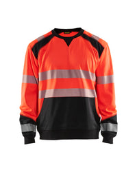 3541 Sweatshirt High Vis - High Vis Rood/Zwart