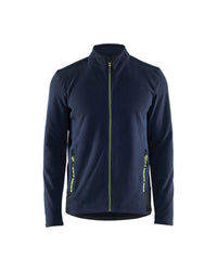 4765 Microfleecevest - Donker marineblauw/High Vis Geel