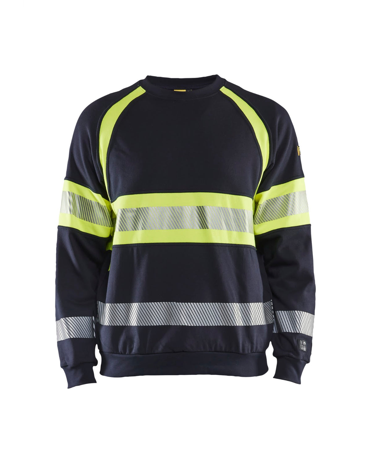 3459 Multinorm sweatshirt - Marine/High Vis Geel