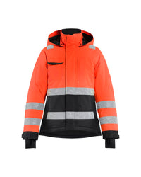 4872 Dames Winterjas High Vis - High Vis Rood/Zwart