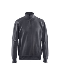 3369 Sweatshirt met halve rits - Medium grijs