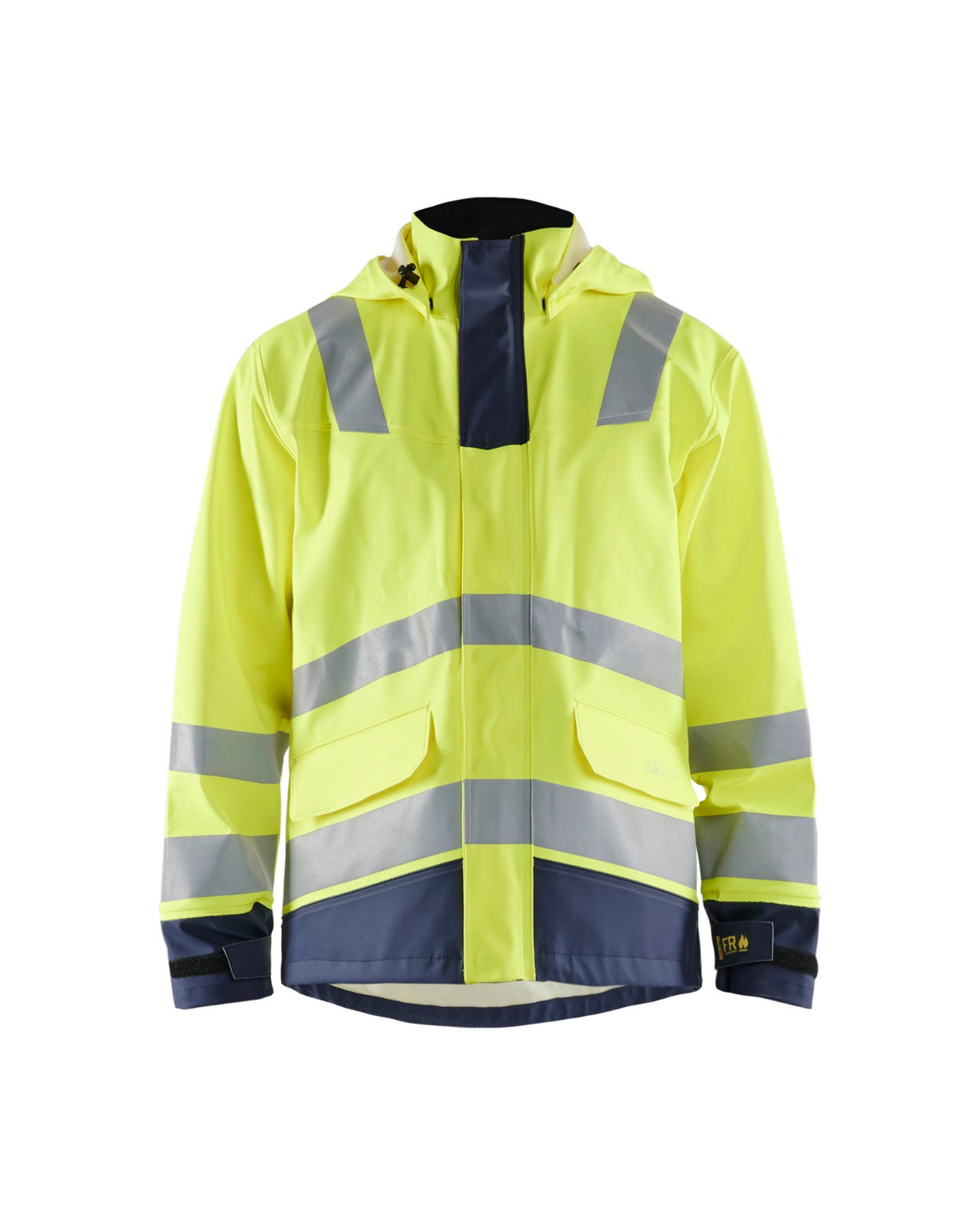 4313 Multinorm regenjas LEVEL 2 - High Vis Geel/Marineblauw