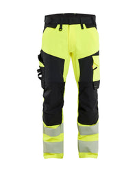 1124 High Vis werkbroek 4-weg stretch - High Vis Geel/Zwart