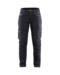 7140 Dames Service werkbroek denim stretch - Marineblauw