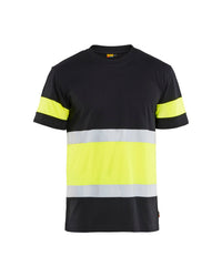3387 T-shirt High Vis - Zwart/High Vis Geel