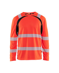 3599 UV-T-shirt lange mouwen High Vis - High Vis Rood/Zwart