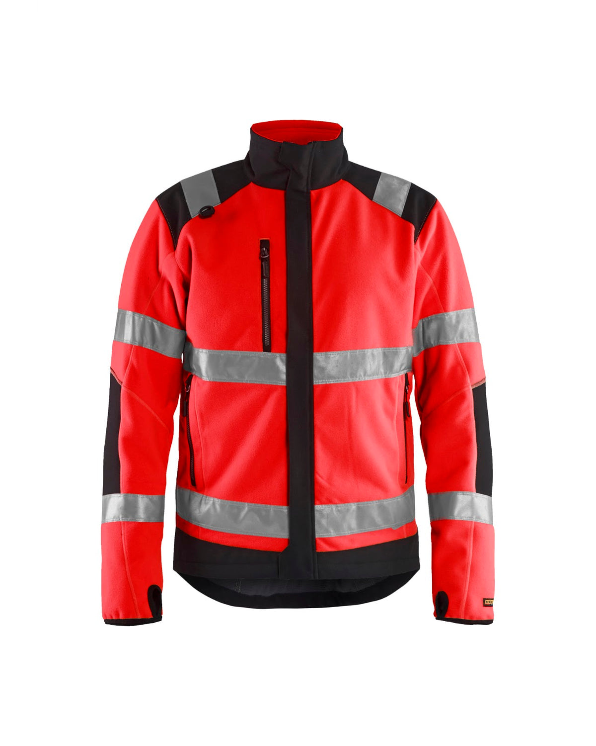 4888 Winddicht Fleecejack High Vis - High Vis Rood/Zwart