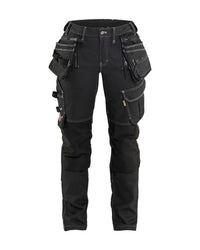 7990 Dames Werkbroek denim stretch X1900 - Zwart