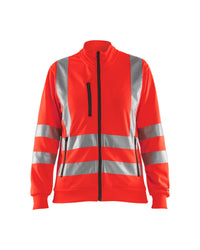 3308 Dames Sweatshirt met rits High Vis - High Vis Rood