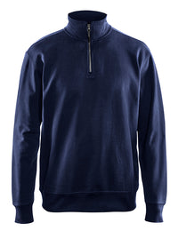 3369 Sweatshirt met halve rits - Marineblauw