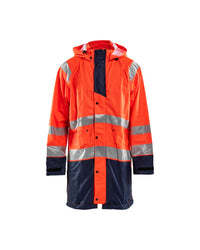 4324 Regenjas High vis LEVEL 1 - High Vis Oranje/Marineblauw