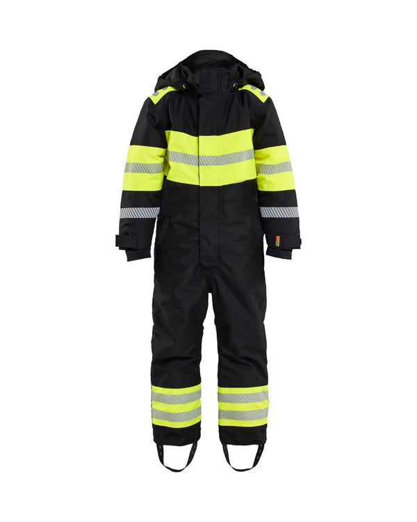 5215 Kids Winteroverall - Zwart/High Vis Geel