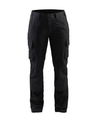 7106 Dames Industrie werkbroek stretch - Zwart