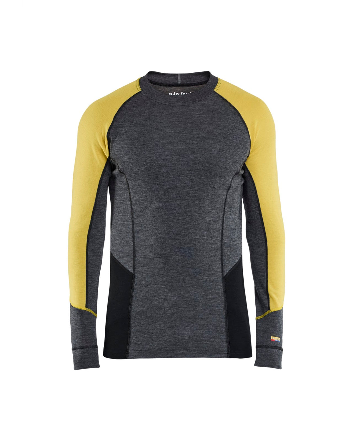 4897 Onderhemd merinowol WARM - Medium grijs/Geel