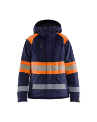 4470 Dames Winterjas High Vis - Marineblauw/Oranje