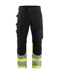 1708 High Vis werkbroek - Zwart/High Vis Geel