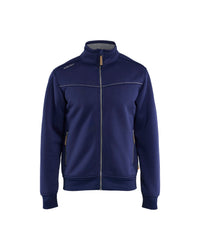 4739 Sweatshirt met rits Sherpa-gevoerd - Marineblauw