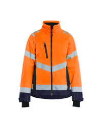 4761 Dames Shell Jack High Vis - High Vis Oranje/Marineblauw