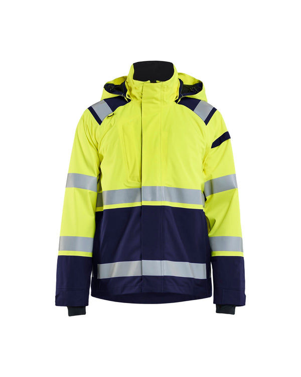 4987 Shell jack High Vis - High Vis Geel/Marineblauw