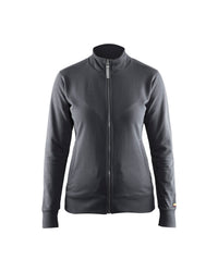 3372 Dames sweatshirt met rits - Donkergrijs